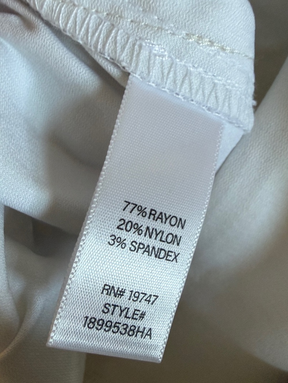 Counterparts White Slim Stretch Crop Pants size Large - Picture 6 of 6